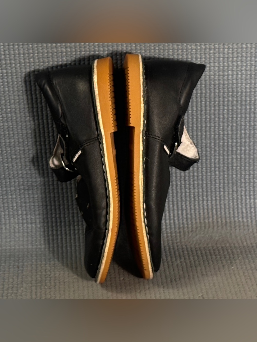 L'Amour Black Leather T-Strap Mary Jane Slip On Shoes Kid’s Size 13C - Picture 7 of 10
